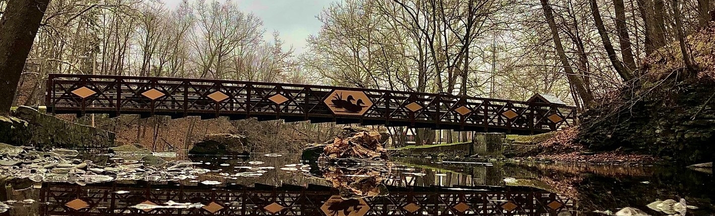 Walking bridge in Struthers, Ohio.