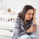 New mother struggling with postpartum depression.